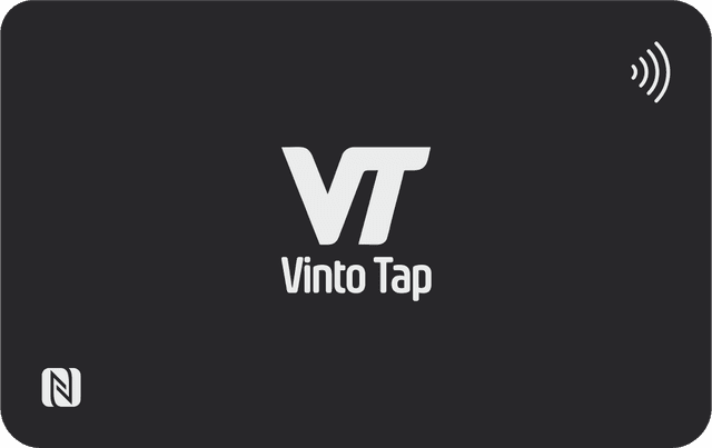 Vinto Tap siyah NFC dijital kartvizit